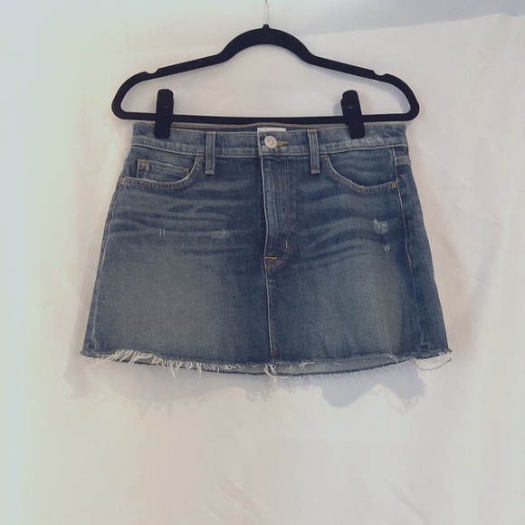 Hudson Denim mini skirt with frayed edges - Picture 1 of 2